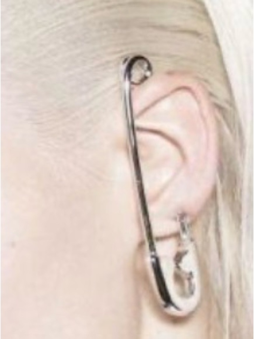 Gold Safety Pin Style Ear Cuff set